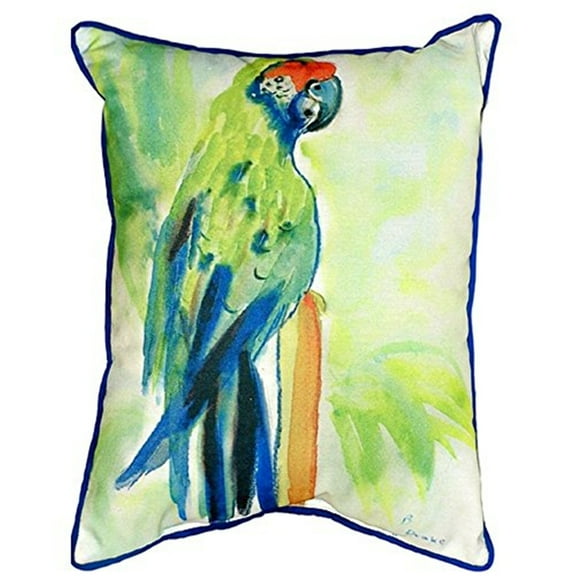 Betsy Drake ZP020 20 x 24 in. Green Parrot Extra Large Zippered Pillow