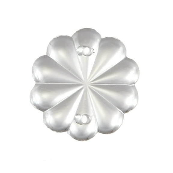 B&P Lamp® 1" (25Mm) Clear Pressed Glass Rossette W/ 2 Holes