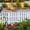 40X50CM, variant on HYLLai White Garden Fence, Decorative Outdoor Edging for Lawn, Patio, Flower Beds, Easy Install Plastic Hedging Border, Weather-Resistant (50x40CM)