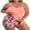 Pink Floral, variant on Rivelino Tankini Swimsuits for Women Plus Size Two Piece Tummy Control Bathing Suits Ruffle Flounce Swimwear with Shorts