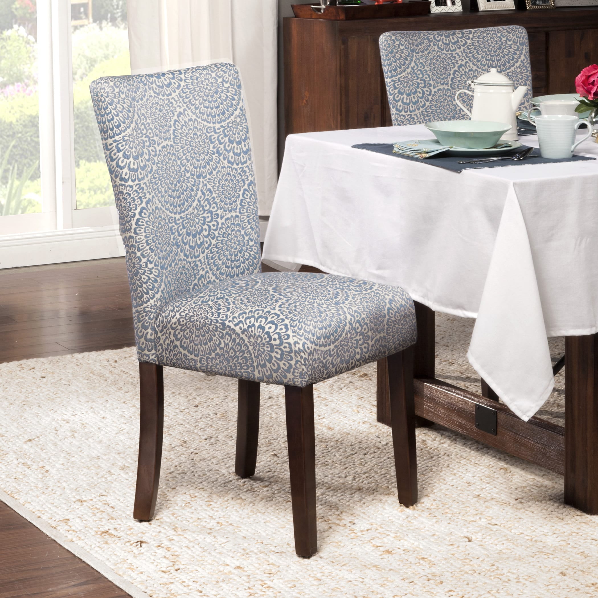 Homepop Parsons Dining Chairs Set Of 2, Navy Blue Parsons Dining Chairs