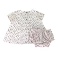 thumbnail image 3 of Pink Floral Spanish Cotton Puffed Sleeves Dress and Bloomers Set, 3 of 3
