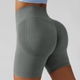 thumbnail image 2 of Pantalones cortos de yoga de cintura alta para mujer - Poliéster/spandex, suave y elástico, realza las caderas, fitness/baile, 2 of 7