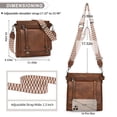 thumbnail image 5 of KALUNMA Crossbody Bags for Women Multi Pocket Vegan Leather Shoulder Handbags Travel Purse with Adjustable Strap, 5 of 6