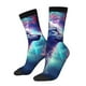 thumbnail image 1 of Balery Starry Multicolored Wolf Calcetas Largas con Estampado para Hombre y Mujer – Suaves y Transpirables, Talla Única (US 5-11), 1 of 6