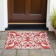 thumbnail image 6 of Addison Rugs Chantille Indoor/Outdoor Transitional Damask Red Washable Rectangle Rug, 1'8" x 2'6", 6 of 6
