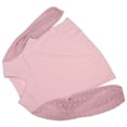thumbnail image 3 of Blusa de verano para mujer, holgada, color rosa, con escote en V, manga larga de farol de jacquard, para mujer, color rosa, XL, 3 of 15