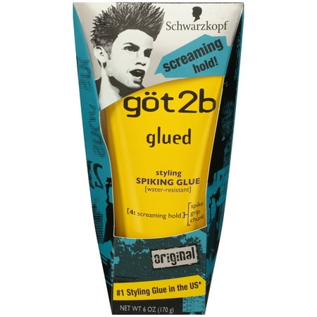 Schwarzkopf Got2b Glued Original 4 Screaming Hold Styling Spiking Glue, 6.0 OZ