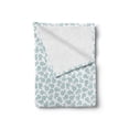 thumbnail image 2 of Scandinavian Soft Flannel Fleece Blanket, Apples with Heart Motifs Monochrome Fruit Motifs Valentines Day Theme, Cozy Plush for Indoor and Outdoor Use, 50" x 60", Pale Blue and White, by Ambesonne, 2 of 5