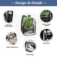 thumbnail image 4 of ALAZA Clear Backpack Football Grasses PVC Transparent BookBag, 4 of 7