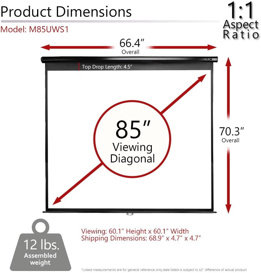 Down Projection Manual Projector Screen 