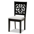 thumbnail image 3 of Baxton Studio Jackson Modern and Contemporary Grey Fabric Upholstered and Espresso Brown Finished Wood 4-Piece Dining Chair Set, 3 of 7