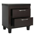 thumbnail image 6 of Home Square Mid Century Modern 2 Drawer Nightstand in Tobacco - Set of 2, 6 of 10