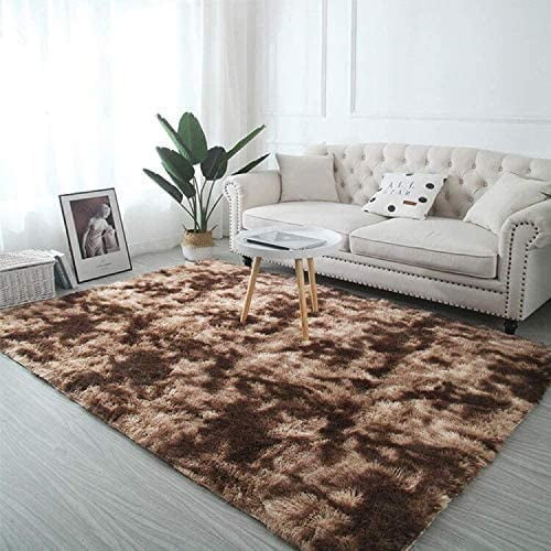 Soft Bedroom Area Rugs, Fluffy Rug for Living Room Kids Room Nursery Room Mat, Shaggy Plush Carpet for Indoor Floor, Modern Home Decor, 6.6' X 3.9', Gray