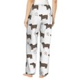 thumbnail image 3 of Pajama Pants Women - Dachshund Dog Puppy No.1052 Wide Leg Lounge Pants Women PJ Pants Casual Comfy Sleepwear with Pocket, 3 of 5