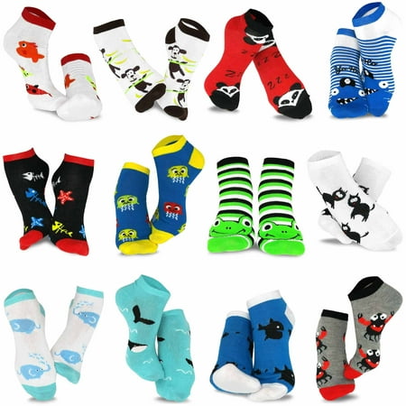 

TeeHee Fun Cute Animal Fish Socks for Women Low Cut Ankle No Show Socks 12 Pairs (Fish and Animal)