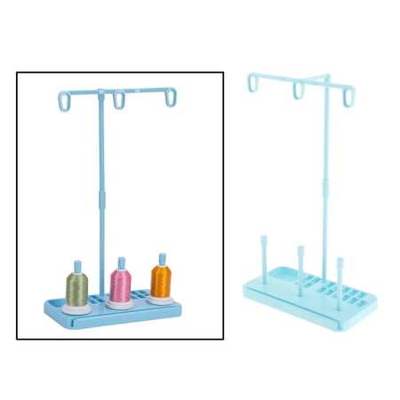 3-Spool Thread Stand Holder For Embroidery & Sewing Machines - Includes Bobbin Storage, Compatible With Most Machines