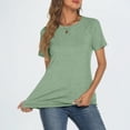 thumbnail image 5 of SUNBS T Shirts for Women Short Sleeve Crew Neck Plain Tee Casual Summer Top Women Blouses, 5 of 8