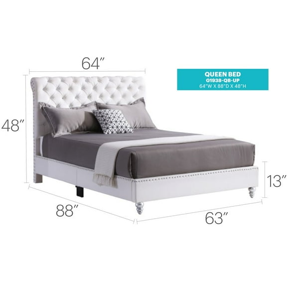 Glory Furniture Maxx Full Bed in White Color
