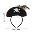 thumbnail image 2 of FELTECHELECTR Diadema de pirata para Halloween, disfraz de pirata para fiesta de Halloween, divertida diadema con estampado de calavera pirata., 2 of 4