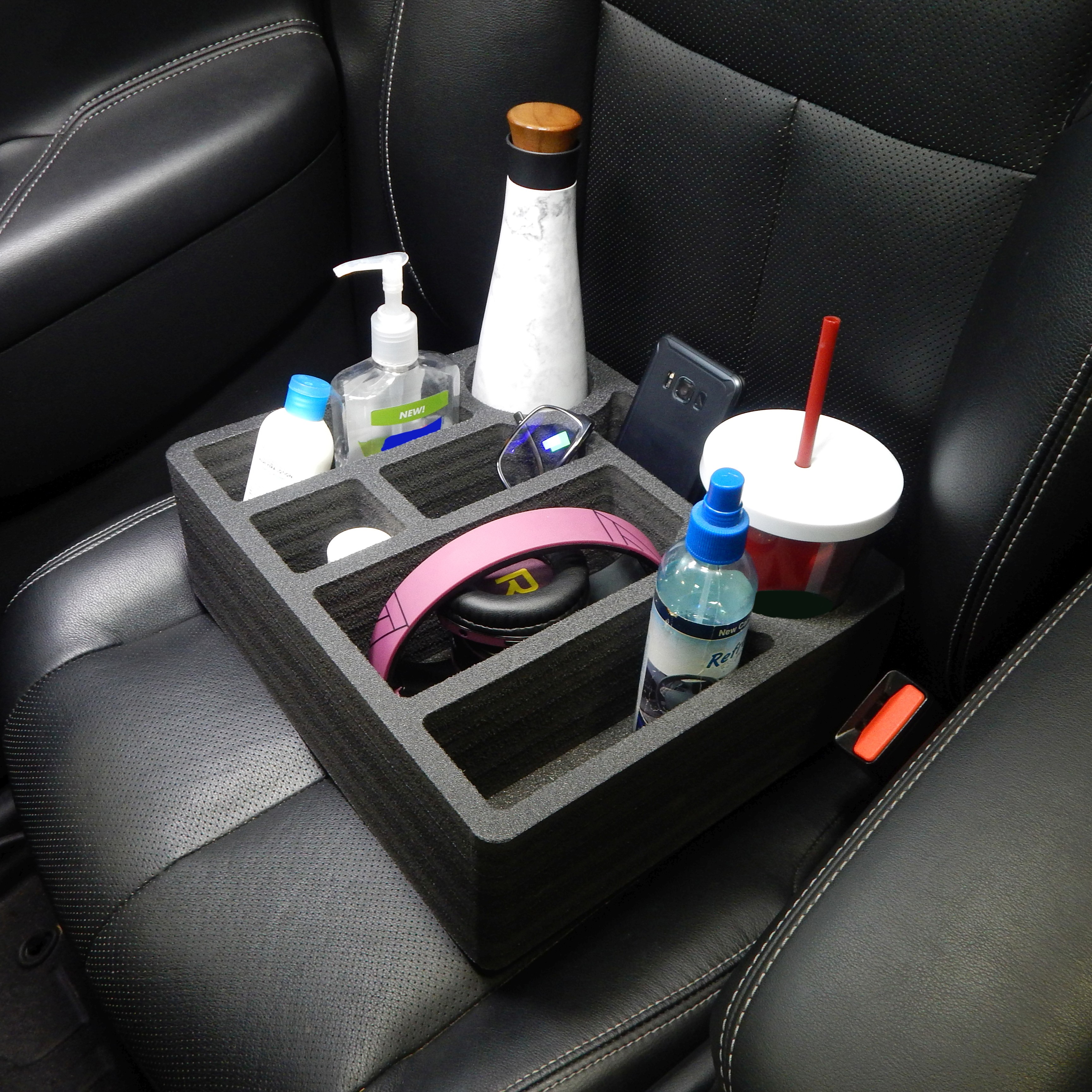 Red Hound Auto Car Passenger Seat Organizer Black AntiRattle Washable