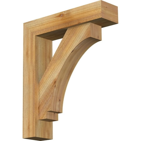 

Ekena Millwork 6 W x 24 D x 28 H Imperial Block Rough Sawn Bracket w/ Offset Brace Western Red Cedar
