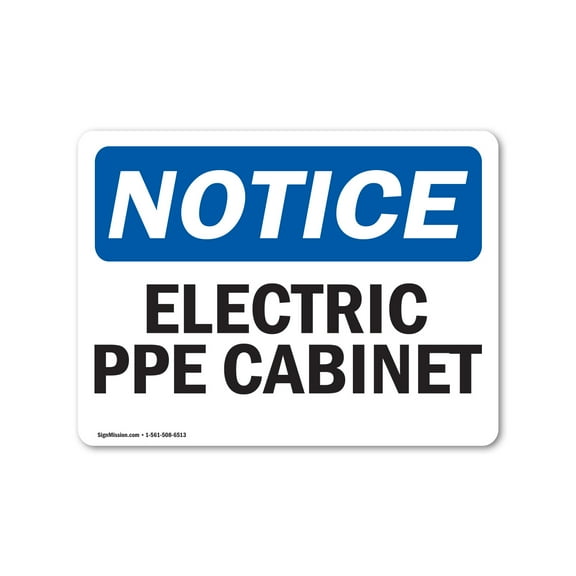 OSHA Notice Sign - Electrical PPE Cabinet | Decal | Protect Your Business, Construction Site, Warehouse & Shop Area | Made in the USA