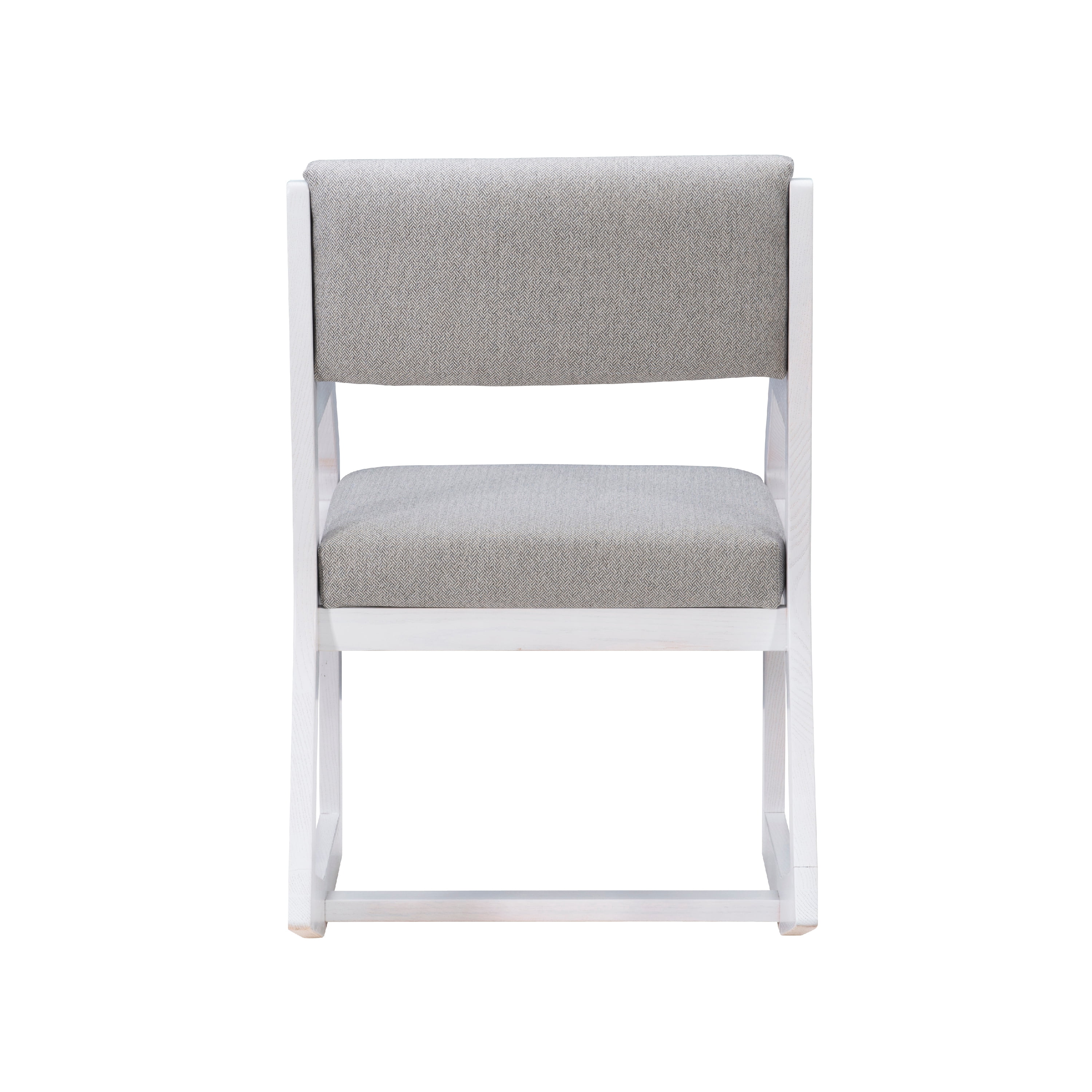Linon Sutton Sled Base Modern Accent Chair, White/Gray