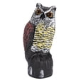 thumbnail image 1 of Escultura De Espantapájaros De Búho Estatuilla De Búho De Alta Simulación Con Expresión Realista Estatua De Decoración De Jardín De Plástico Hdpe Para Césped Patios Tierras De Cultivo, 1 of 7