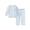 Blue, variant on TIREOW Toddler Baby Boys and Girls Loungewear 2 Piece Set Round Neck Long Sleeve Top and Long Pants Kids Soft Nightwear Set with Cute Embroidery