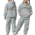 thumbnail image 2 of Toddler Outfits For Girls Sets Boys Long Sleeve Solid Warm Hoodie Pullover Tops Pants Kids Sweat Suit 6-12 Months 12-24 Months 2T 3T 4T 5T 6T 7T Gift Set 3-4 Years, 2 of 7
