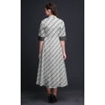thumbnail image 3 of Bimba Robe à Manches Retroussables pour Femmes à Carreaux Imprimés, Col Mandarin, Chemise Boutonnée - X-Grand, 3 of 5