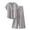 Gray, variant on Karight Linen Sets for Women 2 Piece Plus Size Shirts and Wide Leg Pants Loose Fit Clothes Casual Summer Outfits Set