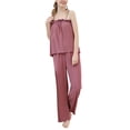 thumbnail image 4 of Coduop Women Two Piece Pajama Set Sleepsuit Loose Sleepwear Long Pant Loungewear Set, 4 of 6