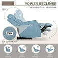 thumbnail image 3 of HOMCOM Electric Power Recliner Armchair with USB Port, Sofa Recliner, Blue, 3 of 9