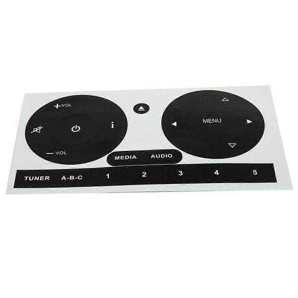 Car Radio Stereo Worn Peeling Button Repair Kit Decals Stickers For Fiat 500 2011-16 PVC Matte Black Automobiles Decoration