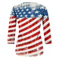 thumbnail image 5 of Yuwull 4th of July Tops for Women Patriotic Summer Shirts for Womens Independence Day Long Sleeve T Shirt for Juniors Teens Round Neck Tees Red, 5 of 5