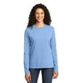 thumbnail image 1 of Camiseta de Algodón Port & Company LPC54LS Manga Larga para Mujer Celeste XS, 1 of 1