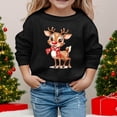 thumbnail image 2 of MIASHUI Sweatshirts de Noël pour Enfants Pull Imprimé Décontracté à Manches Longues, Noir, 8-9 Ans, 2 of 4