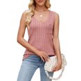 thumbnail image 3 of Camisetas Sin Mangas de Verano para Mujer, Camisetas Sin Mangas, Cuello en V, Ropa Informal Holgada, Conjuntos. Raíz de Rosa L, 3 of 10