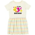 thumbnail image 3 of Inktastic Its My 3rd Birthday with Smiling Emoticons Girls Toddler Dress, 3 of 5