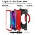 thumbnail image 5 of Dteck Case for Samsung Galaxy Tab A7 10.4 SM-T500/T505/T507 (2020), Heavy Hybrid Rugged Shockproof Case with Handle Kickstand/Adjustable Shoulder Strap, Black+Red, 5 of 7