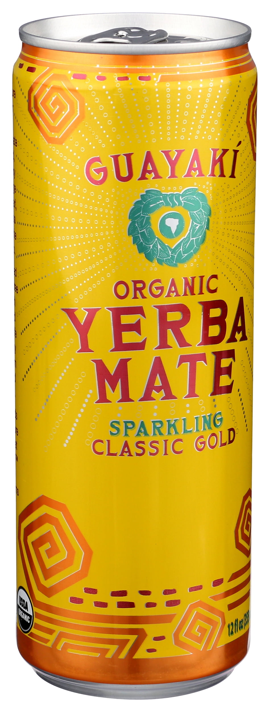 Pack of 12, Guayaki Yerba Mate Sparkling Classic Gold, 12 fl oz