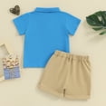 thumbnail image 3 of Bagilaanoe 2pcs Toddler Baby Boy Girl Shorts Set Short Sleeve Shirt Tops + Shorts 12M 18M 24M 3T 4T 5T Kids Casual Summer Clothes, 3 of 8