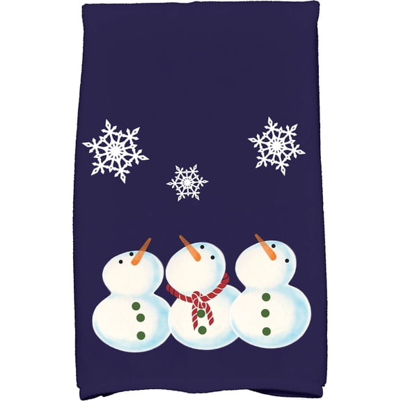 Simply Daisy 18" x 30" 3 Wise Snowmen Holiday Geometric Print Kitchen Towel