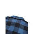 thumbnail image 4 of ABPHQTO Chaqueta camisera a cuadros azul con cuello vuelto para mujer, 4 of 5
