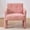 Pink, variant on CQSXDA Nordic Style Single Armchair In Eco-Friendly Fabric With Padded Seat For Living Room And Office Use, Beige