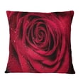 thumbnail image 2 of Designart 18" x 18" Red Polyester Throw Pillow, 2 of 5