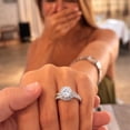 thumbnail image 3 of Mauli Jewels 1.25 Ct Halo Diamond Engagement Rings for Women 4-Prong, 14K Solid White Gold, 3 of 8