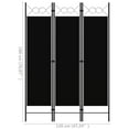 thumbnail image 4 of vidaXL 3-Panel Room Divider Black 120x180 cm, 4 of 4